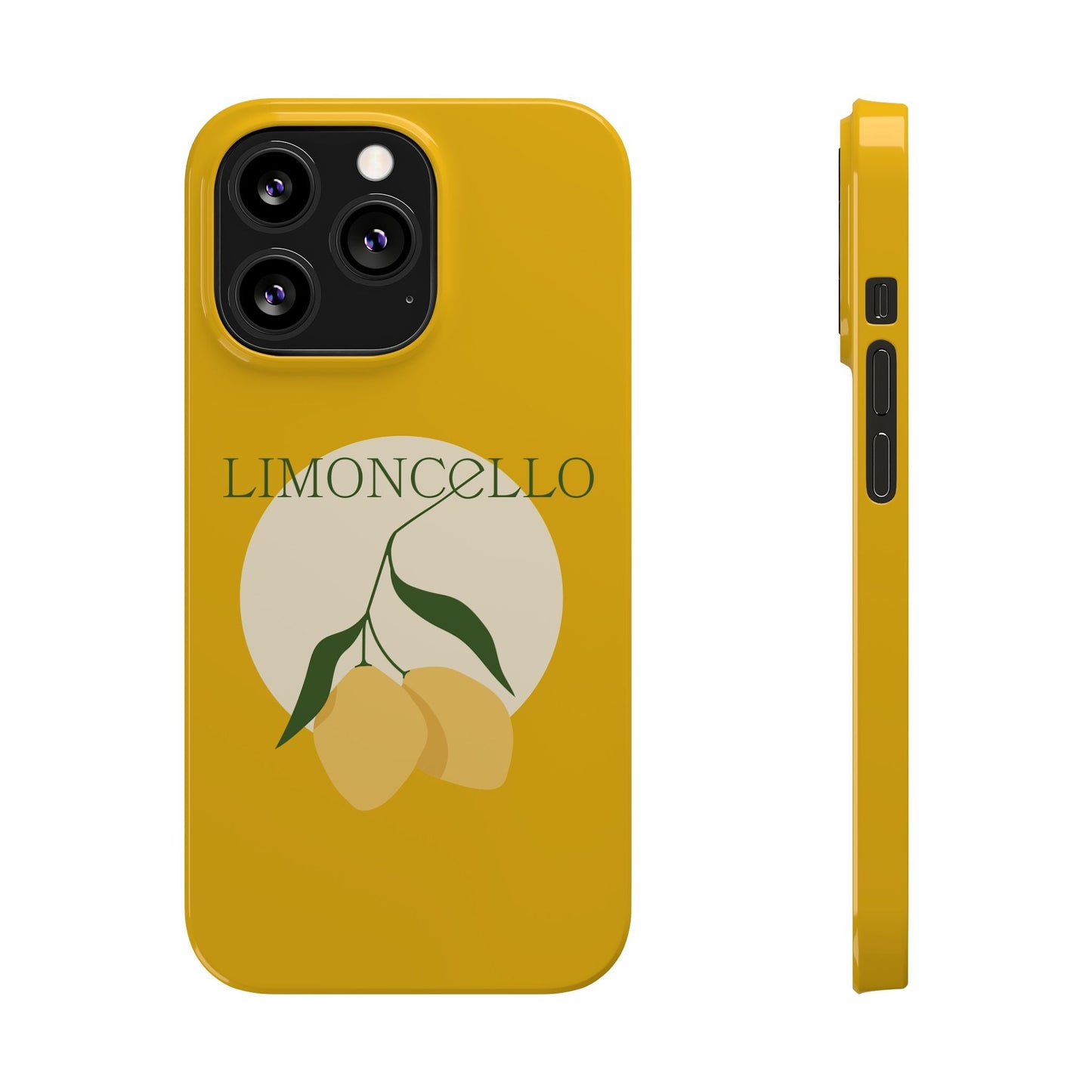 Italian Limoncello Yellow Slim Phone Cases with Lemons, Case-Mate IPHONE16 and all sizes