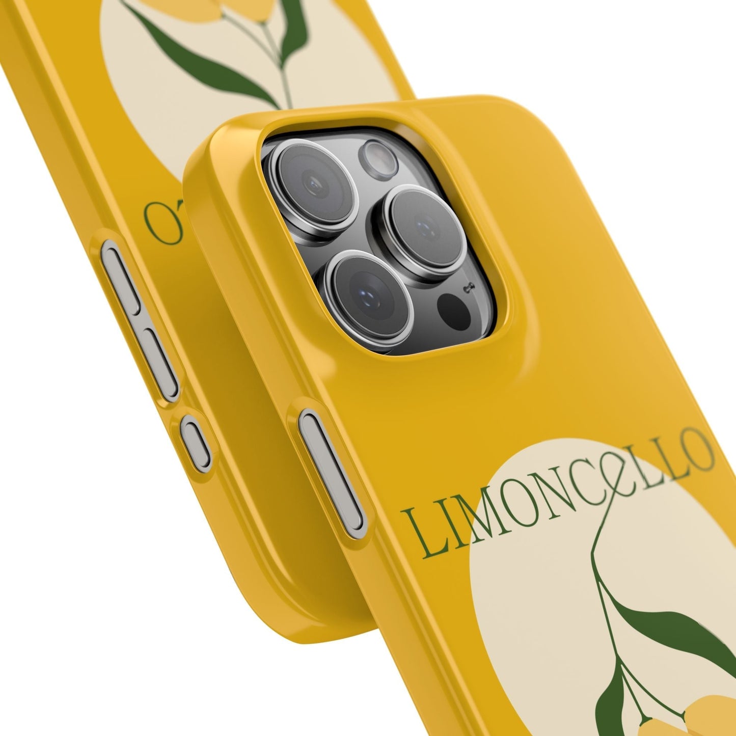 Italian Limoncello Yellow Slim Phone Cases with Lemons, Case-Mate IPHONE16 and all sizes