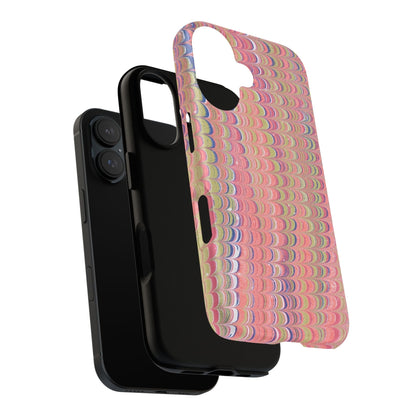 Pink Pastels Feather Marbled Vintage Design iPhone 16 + Samsung + Apple + Google - 2 finishes