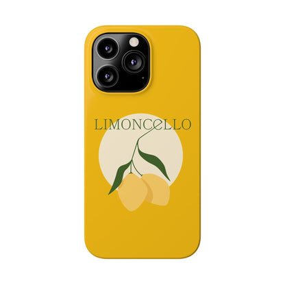 Italian Limoncello Yellow Slim Phone Cases with Lemons, Case-Mate IPHONE16 and all sizes