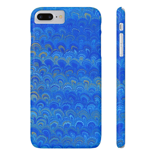 Blue Marbled Design, Italy Feather Phone Case, Multi-Color, Slim Phone Cases, Case-Mate IPHONE16 and all sizes