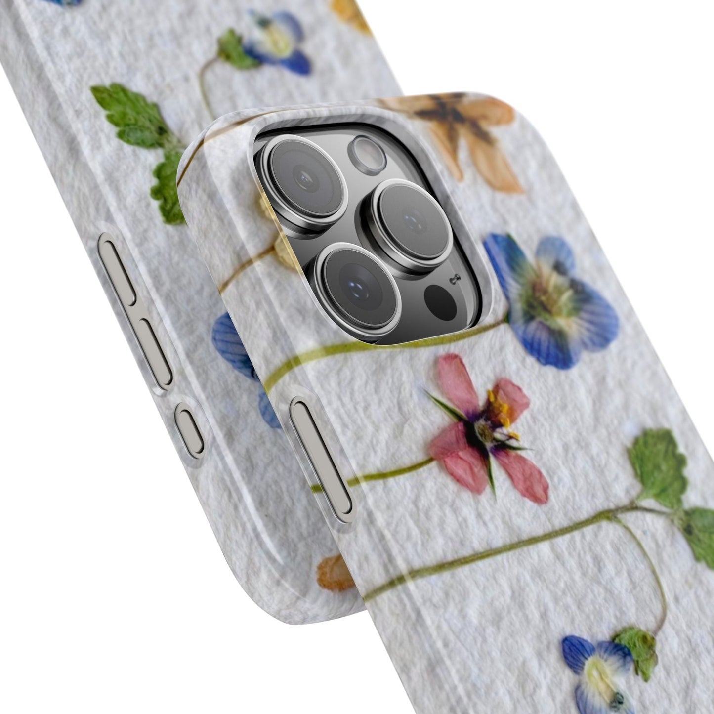 Dried Wild Pink and Purple Flower Image on Paper, Floral Slim Phone Cases, Case-Mate IPHONE16 and all sizes